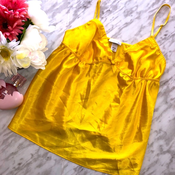La Senza Stunning Yellow Satin Tank Mediun - Picture 1 of 5